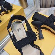 Fendi Colibri 85mm FF Mesh Slingback Black Pump - 4