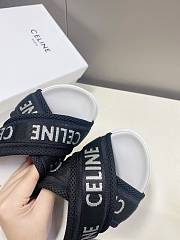 Celine Block Slide In Mesh Textile With Jacquard White - 2