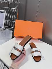 Hermes Gabriel Sandal White Brown - 2