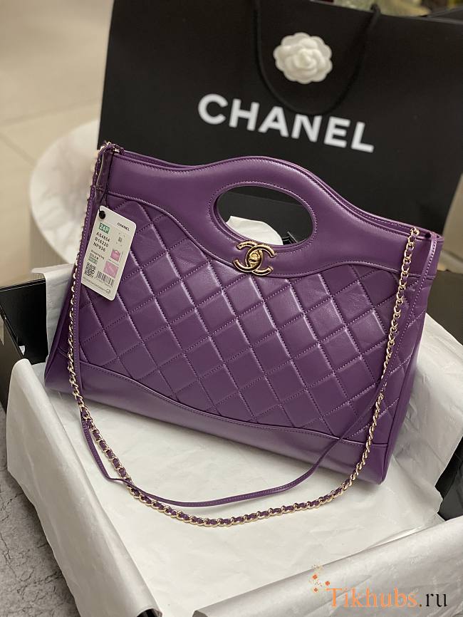 Chanel 31 Bag Purple 35x39x8cm - 1