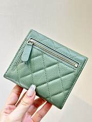 Chanel Wallet Green Caviar Gold 11.5cm - 5