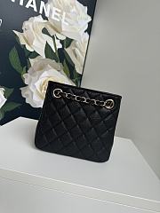 Chanel Chain Tote Bag Black Caviar Gold 16x15x9cm - 4