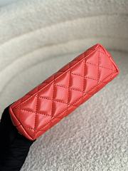 Chanel Kelly Lilac Red Top Handle Bag 13x19x7cm - 4