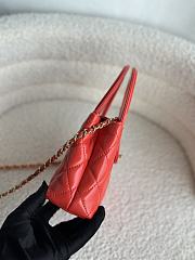 Chanel Kelly Lilac Red Top Handle Bag 13x19x7cm - 2