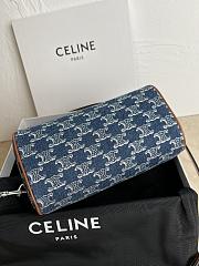 Celine Small Boston Denim With Triomphe Bag 20x14x10cm - 5