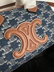 Celine Small Boston Denim With Triomphe Bag 20x14x10cm - 4