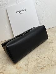 Celine Medium Victoire Bag Calfskin Black Silver 25x15x8cm - 5