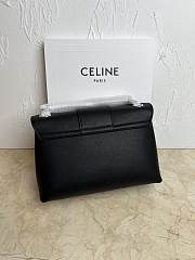 Celine Medium Victoire Bag Calfskin Black Silver 25x15x8cm - 4