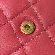 Chanel Messenger Bag Lambskin Gold Coral Pink 21x14x5cm - 3