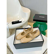 Chanel Mary Janes Cotton & Silk Brown - 3