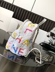 Chanel Backpack White 25x21x15cm - 5