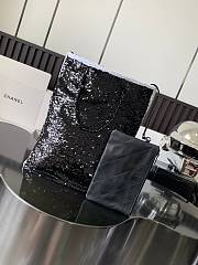 Chanel Shopping Bag Sequins Black 39x20x2cm - 2