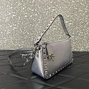 Valentino Small Rockstud Grainy Metallic Bag 19x13x7cm - 5