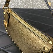 Valentino Small Rockstud Grainy Gold Bag 19x13x7cm - 3