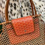 Goyard Aligre Raffia Mesh Tote Bag Orange 30x34x7cm - 4