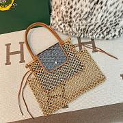 Goyard Aligre Raffia Mesh Tote Bag Brown 30x34x7cm - 1