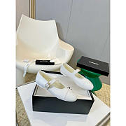 Chanel Mary Janes Cotton & Silk White - 1