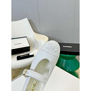 Chanel Mary Janes Cotton & Silk White - 5