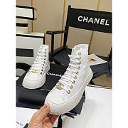 Chanel Sneaker Calfskin in White - 4