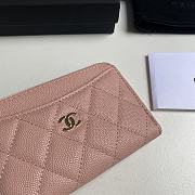 Chanel Card Holder Pink Caviar Gold 12x7.5x2.5cm - 3