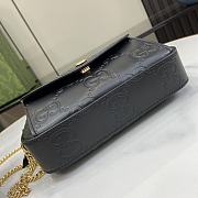 Gucci GG Super Mini Shoulder Bag Black 18x11x4cm - 3