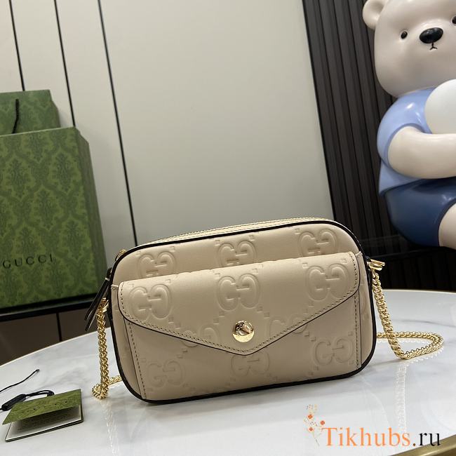 Gucci GG Super Mini Shoulder Bag Beige 18x11x4cm - 1