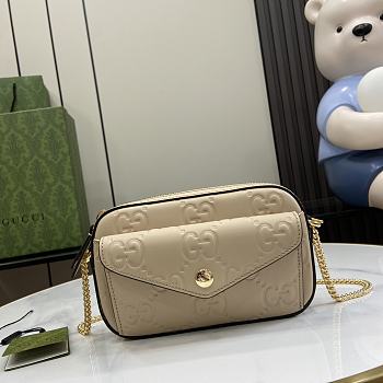 Gucci GG Super Mini Shoulder Bag Beige 18x11x4cm