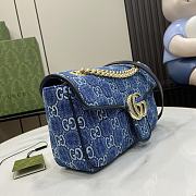 Gucci GG Marmont Small Shoulder Bag Denim 26x15x7cm - 6