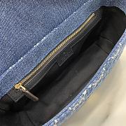 Gucci GG Marmont Small Shoulder Bag Denim 26x15x7cm - 5