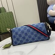 Gucci Luce Small Shoulder Bag Denim 27.5x12.5x6.5cm - 4