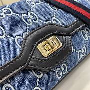 Gucci Luce Small Shoulder Bag Denim 27.5x12.5x6.5cm - 2