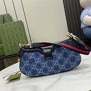 Gucci Moon Side Mini Shoulder Bag Denim 24x12x5cm - 4