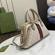 Gucci Ophidia Small Top Handle Bag Beige 31.5x16.5x8cm - 4