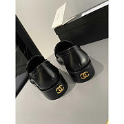 Chanel Moccasins Black Calfskin & Metal - 4