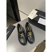 Chanel Moccasins Black Calfskin & Metal - 2