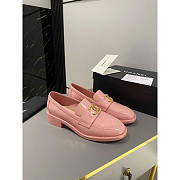 Chanel Moccasins Pink Calfskin & Metal - 1