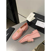 Chanel Moccasins Pink Calfskin & Metal - 5