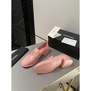 Chanel Moccasins Pink Calfskin & Metal - 3