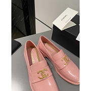 Chanel Moccasins Pink Calfskin & Metal - 2