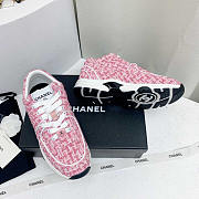 Chanel Sneakers Fabric Pink - 5