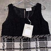 Chanel Tweed Dress Black And White - 3