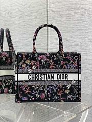 Dior Medium Book Tote Black Multicolor Herbarium 36 x 27.5 x 16.5 cm - 1