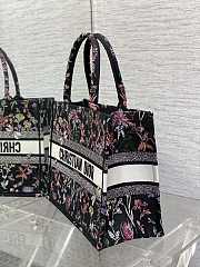 Dior Medium Book Tote Black Multicolor Herbarium 36 x 27.5 x 16.5 cm - 5