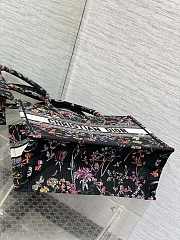 Dior Medium Book Tote Black Multicolor Herbarium 36 x 27.5 x 16.5 cm - 4