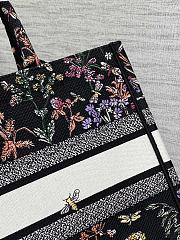 Dior Medium Book Tote Black Multicolor Herbarium 36 x 27.5 x 16.5 cm - 3