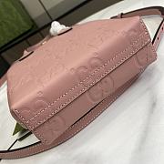 Gucci GG Super Mini Bag With Strap Pink 15x20x5cm - 5