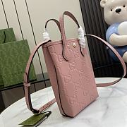 Gucci GG Super Mini Bag With Strap Pink 15x20x5cm - 4