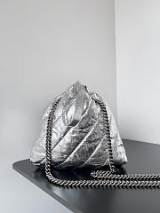 Balenciaga Crush XS Tote Bag Silver 25x22x9cm - 5