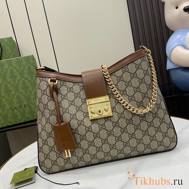 Gucci Padlock GG Medium Shoulder Bag Brown 32.5x24x5.5cm - 1