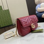 Gucci GG Marmont Mini Bag Red White 21x12x5cm - 6